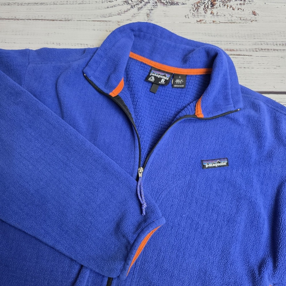 Vintage Patagonia Zip Jacket Mens Large Blue Polartec Fleece Regulator USA 1999